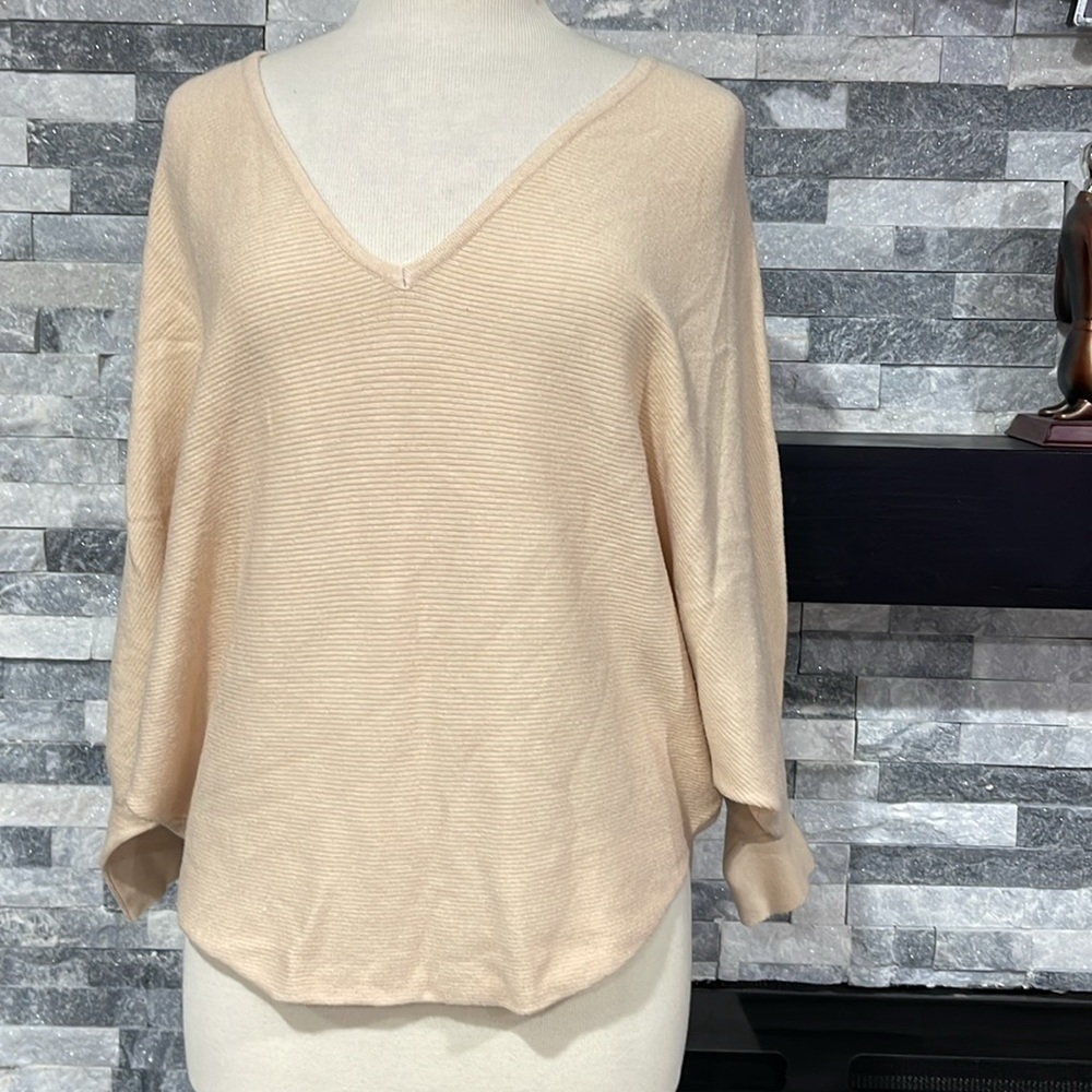Kerisma Sweater Women’s Poncho Pullover Beige S/ M